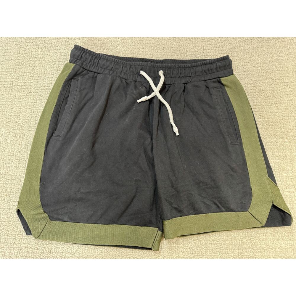 Sovereign Code LA Mens XL Fleece Shorts Black Green Everyday Normcore Streetwear